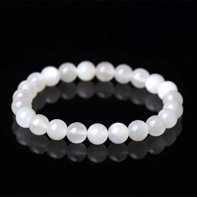 【Penny珮妮】6A級白月光石奶油體手鍊8mm(母親節 交換禮物 送女友 生日禮物 情人節 尾牙 新年 結婚)