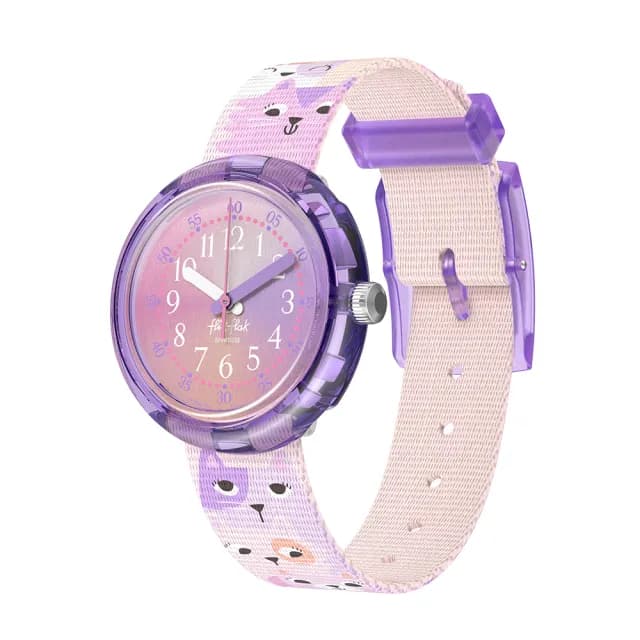 【Flik Flak】兒童手錶 CUTIE KITTY /兒童禮物/安全防水/瑞士製造 FPNP162(31.85mm)