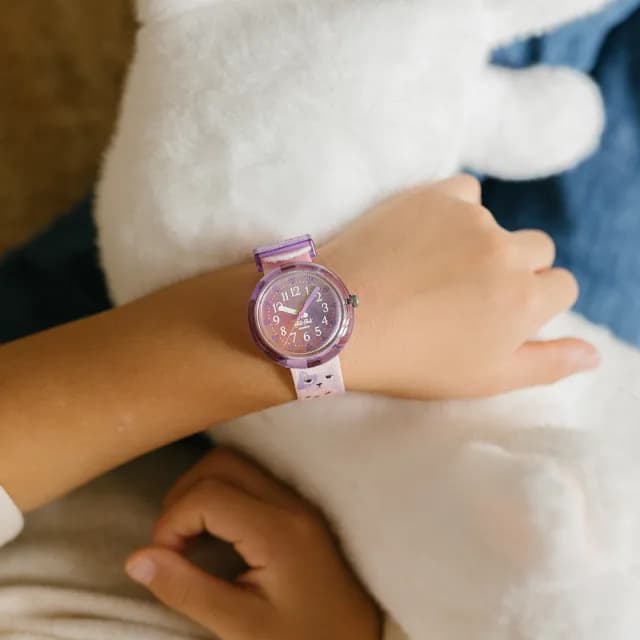 【Flik Flak】兒童手錶 CUTIE KITTY /兒童禮物/安全防水/瑞士製造 FPNP162(31.85mm)