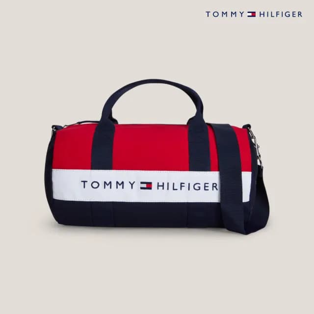 【TOMMY HILFIGER】官方旗艦館 拼色行李袋_藍色