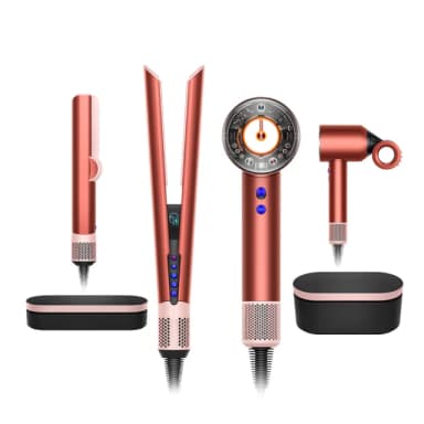 【dyson 戴森】HT01 二合一吹風直髮器+ HD16 全新一代 溫控吹風機(獨家珊瑚莓禮盒版 超值組)