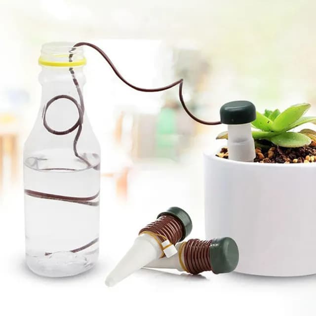 【JOHN HOUSE】引水盆栽自動澆水器 植物花卉滲水器 懶人澆花器施肥器滴灌器(2個裝)