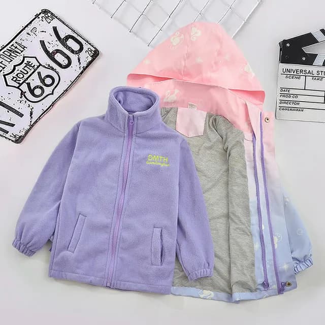 【chiao!Babe 俏寶貝】童裝 兒童加絨保暖三合一可拆卸衝鋒外套 防風防水(130-160cm 可三穿 多色可選)