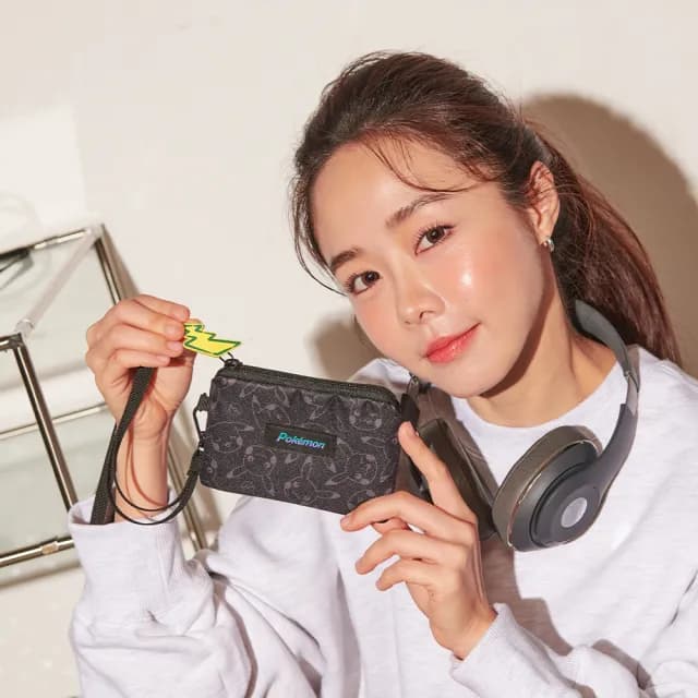 【POKEMON 精靈寶可夢】雙11 寶可夢票卡零錢包-黑色 PK00D05BK