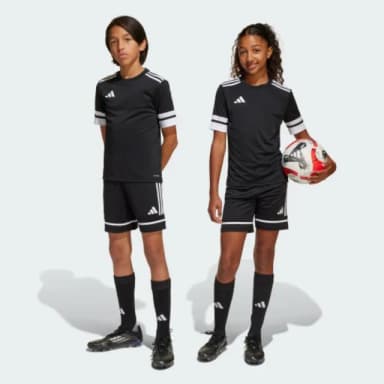 【adidas 愛迪達】短褲 童裝 大童 男女童 球褲 SQUA25 SHO Y 黑 JN5459