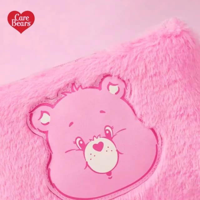 【Care Bears】美國彩虹熊愛心熊毛絨大容量化妝包筆袋旅行包(閨蜜女友女兒老婆生日聖誕交換禮物