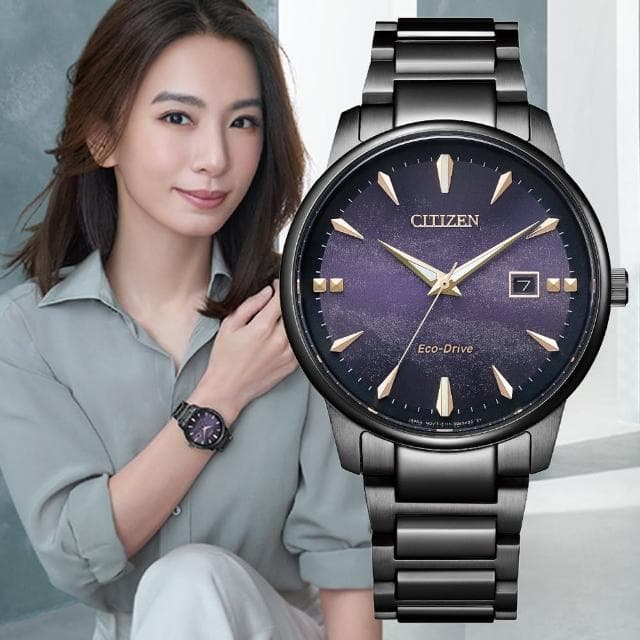 【CITIZEN 星辰】PAIR Hebe廣告款 紫色天川銀河 光動能腕錶 送禮 禮物推薦(BM7595-89X)