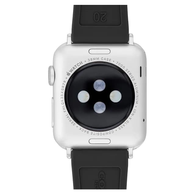 【COACH】Apple Watch 錶帶 38/40/41mm適用 矽膠錶帶 黑色 禮物 送禮(不含手錶)