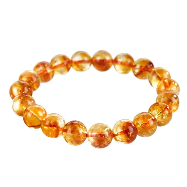 【開運方程式】黃水晶手珠豔黃金字塔聚寶盆10mm(豔黃水晶手珠手鍊)