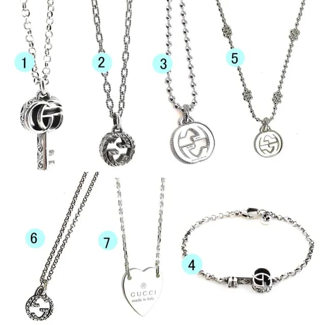 【GUCCI 古馳】925純銀雙G墜飾手鍊/項鍊/絲巾(30款任選)