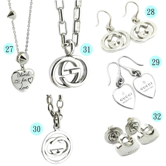 【GUCCI 古馳】925純銀雙G墜飾手鍊/項鍊/絲巾(30款任選)