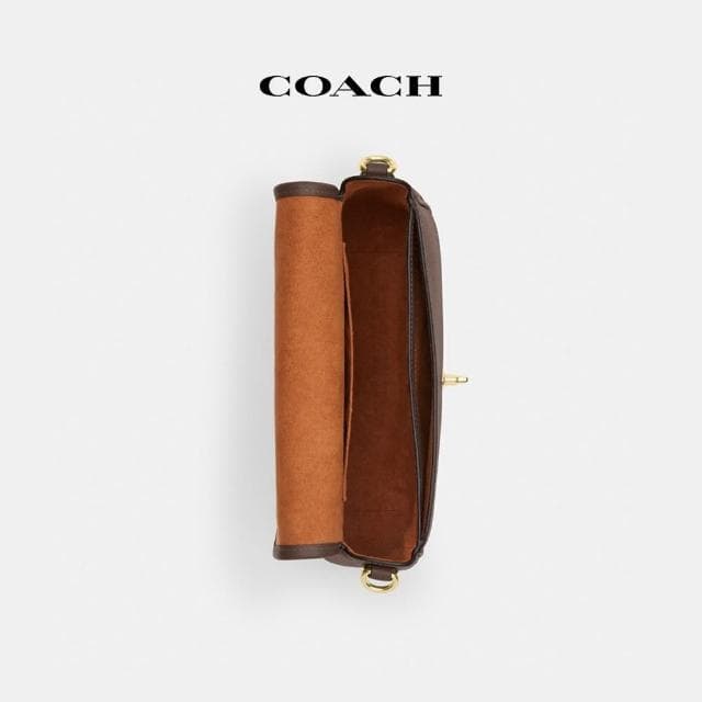 【COACH】蔻馳官方直營 HADLEY單肩手袋-IM/深褐色(CY683)