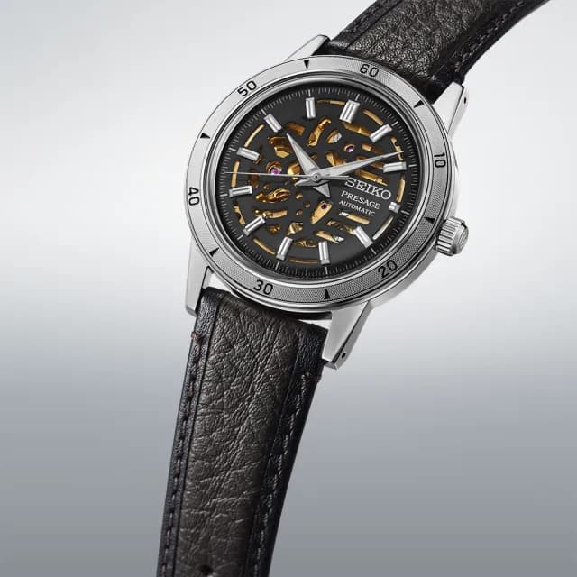 【SEIKO 精工】PRESAGE系列 復古風 重機 鏤空機械腕錶 父親節 禮物  送禮 推薦(SSA461J1/4R72-00C0J)