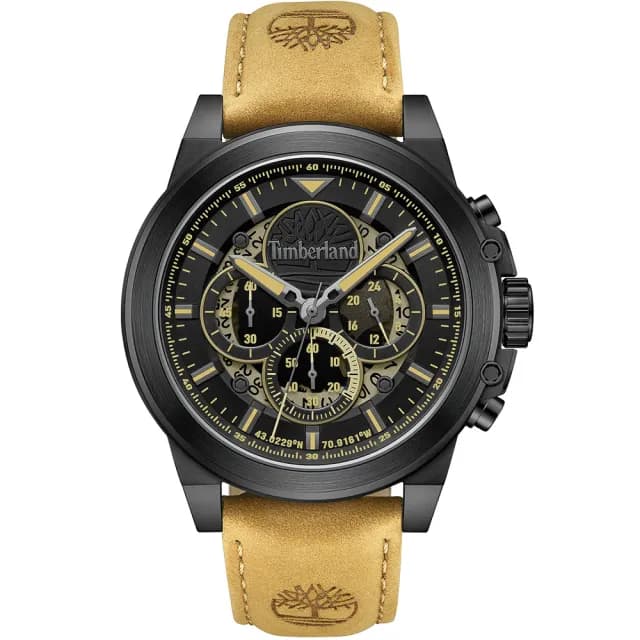 【Timberland】天柏嵐 FAST STRIKE 三眼計時手錶-黑/46mm 禮物 送禮 推薦(TDWGB0056003)