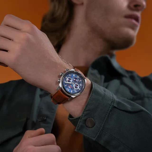 【Timberland】天柏嵐  HENNIKER II 三眼多功能手錶-藍/46mm 禮物 送禮 推薦(TDWGF0028705)