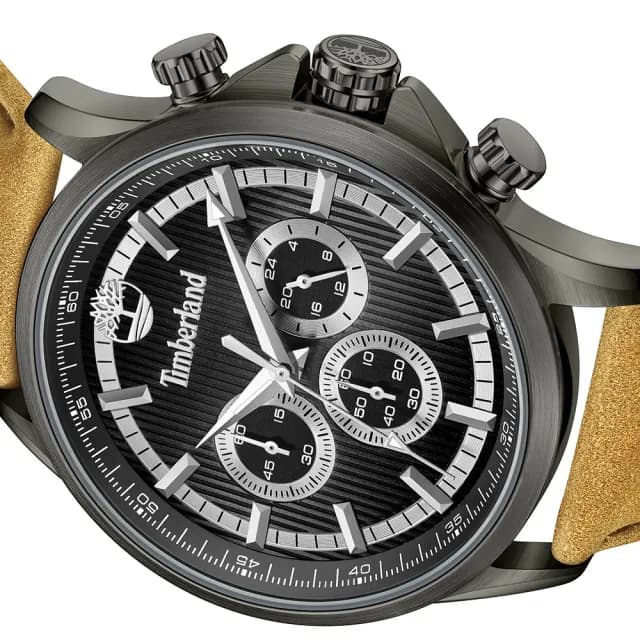 【Timberland】天柏嵐 BERNARDSTON 兩地時間三眼手錶手錶-45mm 禮物 送禮 推薦(TDWGF0054603)