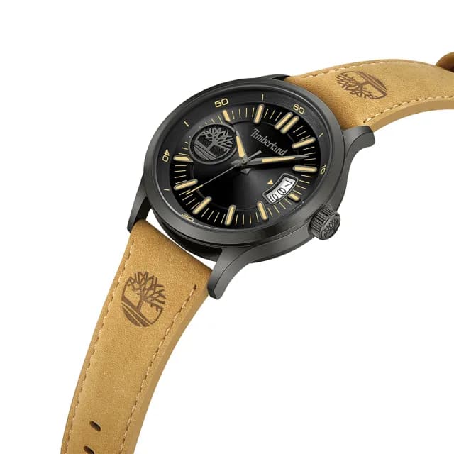 【Timberland】天柏嵐 Trumbull 日期大樹手錶-黑/45mm 禮物 送禮 推薦(TDWGB0041006)