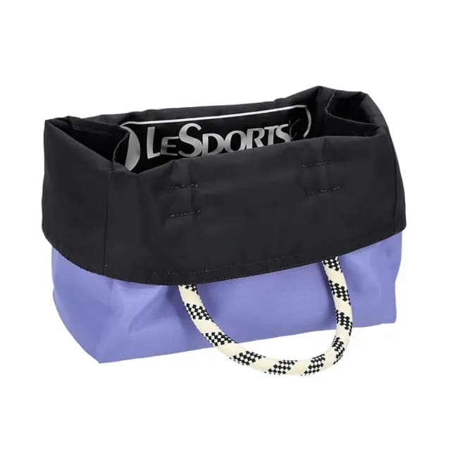 【Lesportsac】中型雙面托特包 手提包 送禮 禮物(藍紫色簡約風)