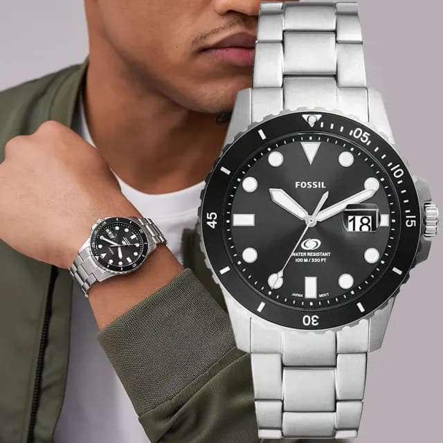 【FOSSIL】Blue Dive 潛水風格手錶-42mm 禮物 送禮 推薦(FS6032)