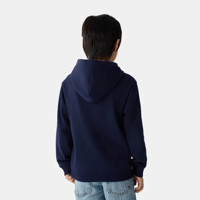 【GAP】兒童裝 Logo印花帽T 碳素軟磨法式圈織系列-海軍藍(687366)