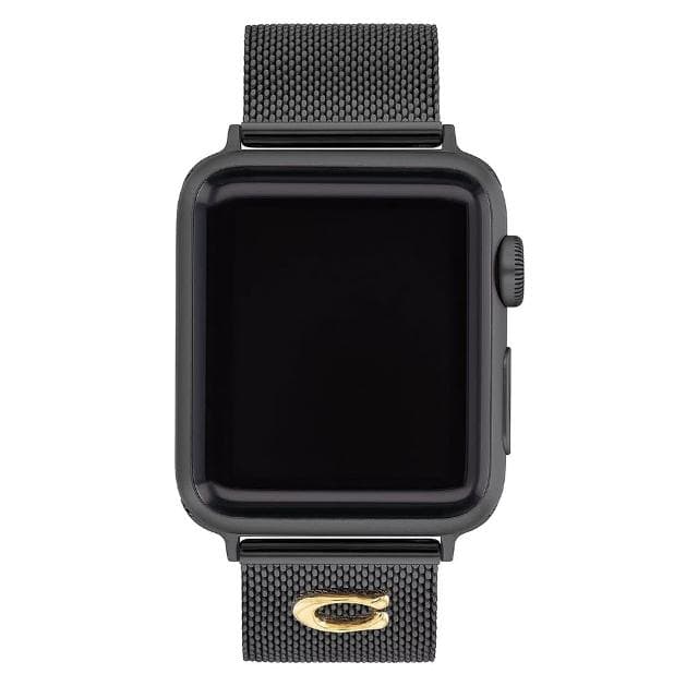 【COACH】Apple Watch 錶帶 38/40/41mm 適用 C字米蘭錶帶-黑色 520禮物 送禮(不含手錶)