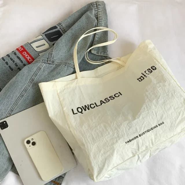 【LEEHER】購物袋/帆布袋/肩背包/托特包/小眾包/大容量包包/通勤單肩包/禮物/a4包/黃色帆布包/