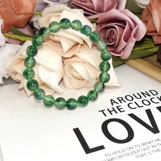 【德山珠寶】特價5A級8mm高品質海洋水草玉髓造型手鍊(情人節生日禮物飾品母親節水晶手鍊CE476)