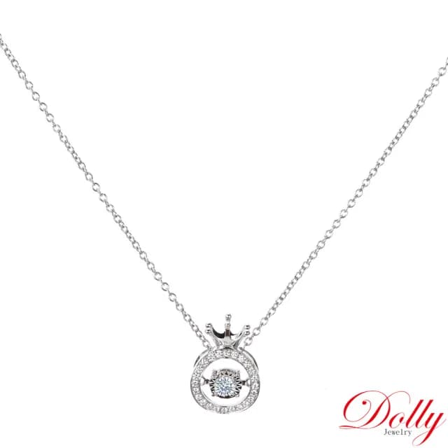 【DOLLY】0.30克拉 天然鑽石 F/VS1 完美車工18K金靈動鑽石項鍊-027(母親節 長輩送禮 交換禮物首選)