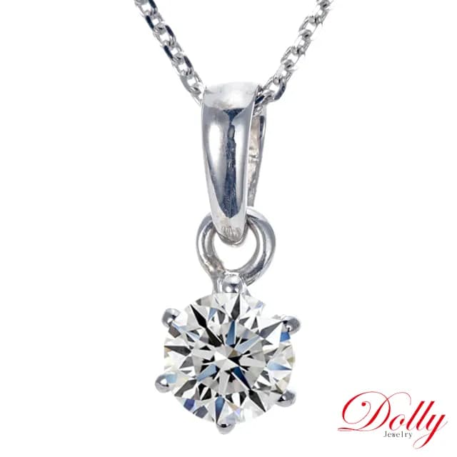 【DOLLY】0.30克拉 天然鑽石完美車工14K金鎖骨鍊-040(母親節 長輩送禮 交換禮物首選)