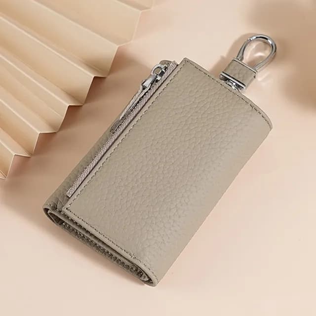 【MoonDy】雙11 皮夾 鑰匙包 多功能錢包 鑰匙套 女士錢包 真皮鑰匙包 真皮短夾 牛皮短錢包 鑰匙