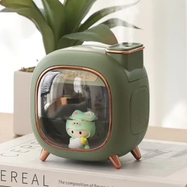 【叢林小屋】太空艙小貓雙噴加濕器(七彩夜燈 靜音 奈米霧化 噴霧水氧機 香薰機 空氣 香氛機  生日禮物)