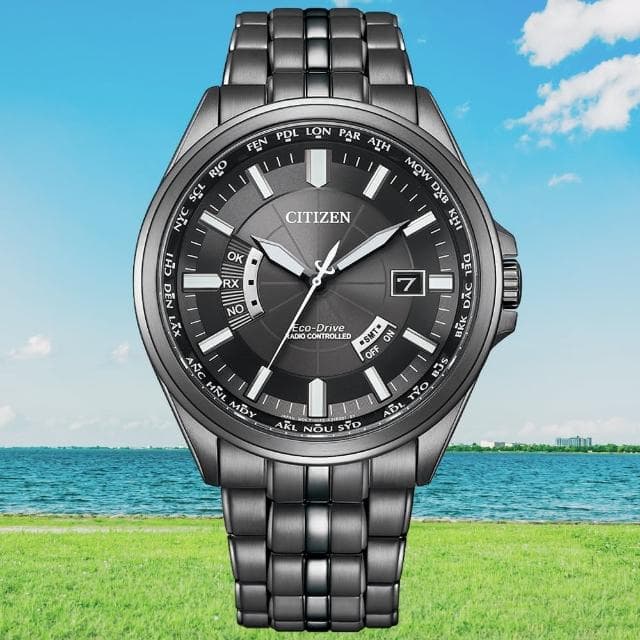 【CITIZEN 星辰】GENTS系列 限量 電波對時 光動能腕錶 母親節 禮物 推薦(CB0294-54E)