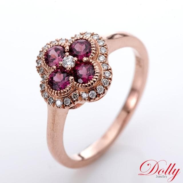 【DOLLY】天然彩色藍寶石鑽石戒指(情人節 交換禮物首選)