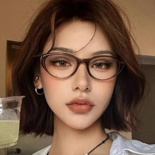 【MoonDy】眼鏡女 鏡框 鏡架 眼鏡框 眼鏡架 tr90鏡框 黑框眼鏡 素顏眼鏡 復古眼鏡 猫眼眼鏡 顯小臉 禮物