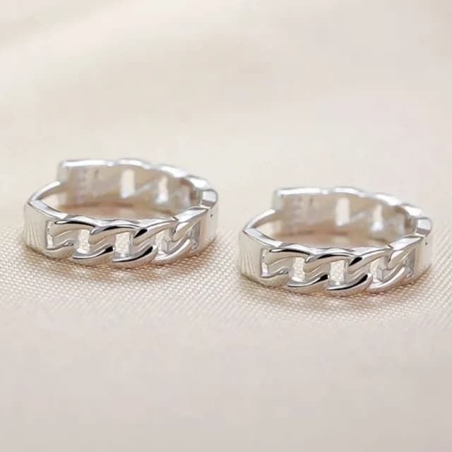 【LEEHER】雙11 情人節禮物/耳環/鏈條耳環/925/純銀耳環/耳飾/韓國飾品/ins風/個性耳環/純銀飾