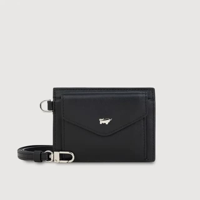 【BRAUN BUFFEL 德國小金牛】台灣總代理 維那斯-B 證件夾-黑色(88父親節禮物 男包皮夾/BF849-170-BK)