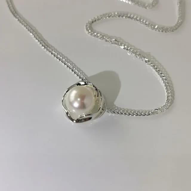 【Penny珮妮】法式復古s925銀珍珠項鍊(母親節禮物 交換禮物 送女友 生日禮物 情人節 尾牙 新年 結婚)