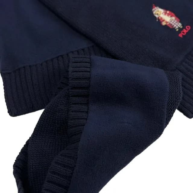【RALPH LAUREN】熊熊 Polo bear 禮盒Ralph Lauren針織毛帽 男女皆可 圍巾 青年版 針織帽 送禮(1364BH3)