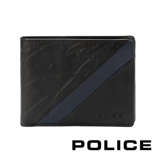 【POLICE】限量2折 頂級小牛皮8卡男用皮夾  孟菲斯系列 全新專櫃展示品(七夕情人節禮物 送禮 男夾)