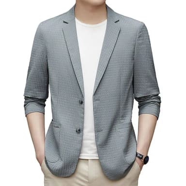 【米蘭精品】現貨+預購 西裝外套休閒西服(夏季輕薄西服純色男外套父親節禮物4色74eb2)
