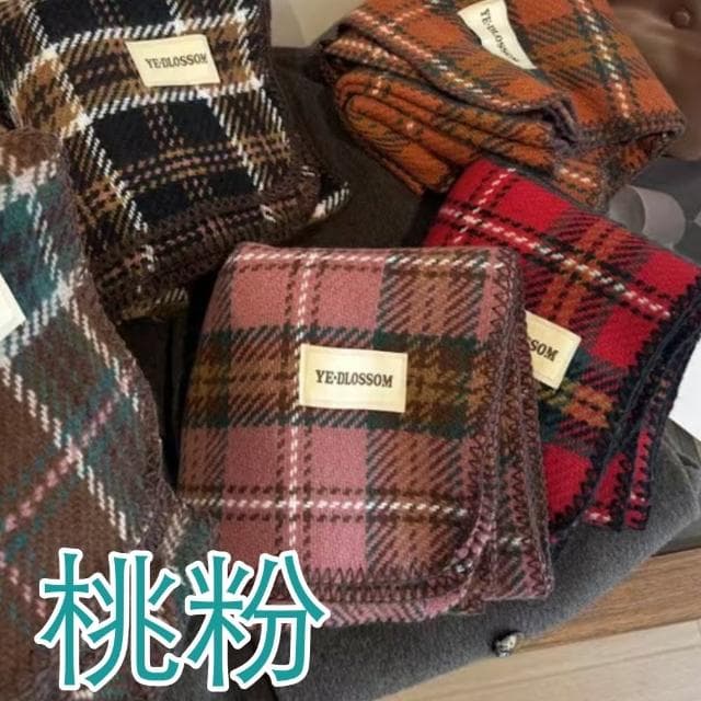 【HaNA 梨花】韓國東大門現貨採購．質感棒棒的仿羊毛格紋圍巾多色IG博主同款 現+預