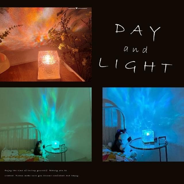 【氛圍大師】浪漫水波紋小夜燈(動態燈 USB LED床頭燈 小夜燈 氣氛燈 聖誕節禮物 拍攝道具 居家裝飾 告白)