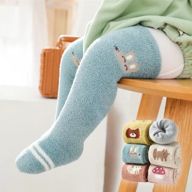 【橘魔法】可愛動物珊瑚絨長襪(高筒襪 小腿襪 長筒襪 過膝襪 及膝襪 襪子 小童 男童 女童 兒童 童襪 童裝)