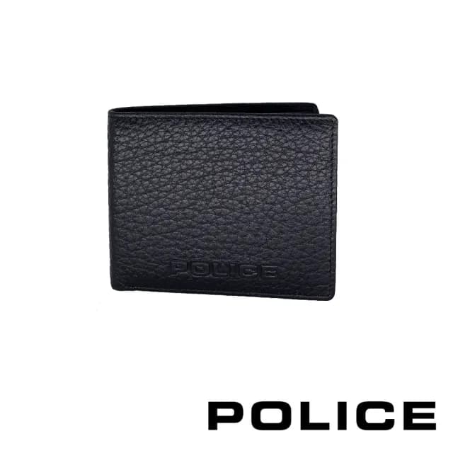 【POLICE】限量2折 頂級小牛皮4卡零錢袋男用皮夾 喬治系列 全新專櫃展示品(七夕情人節禮物 送禮 男夾)