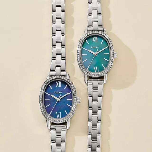 【FOSSIL】Penny 晶鑽橢圓形女錶-23x29mm 禮物 送禮 推薦(BQ5003)
