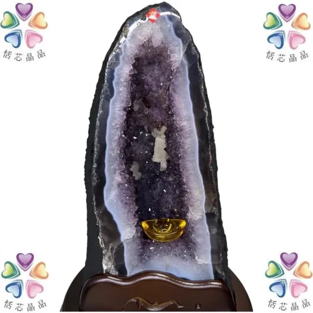 【恬芯晶品】J10精選巴西紫水晶洞新居財位擺設(紫鈦晶晶洞開運招財招貴人開業財位新春禮物)