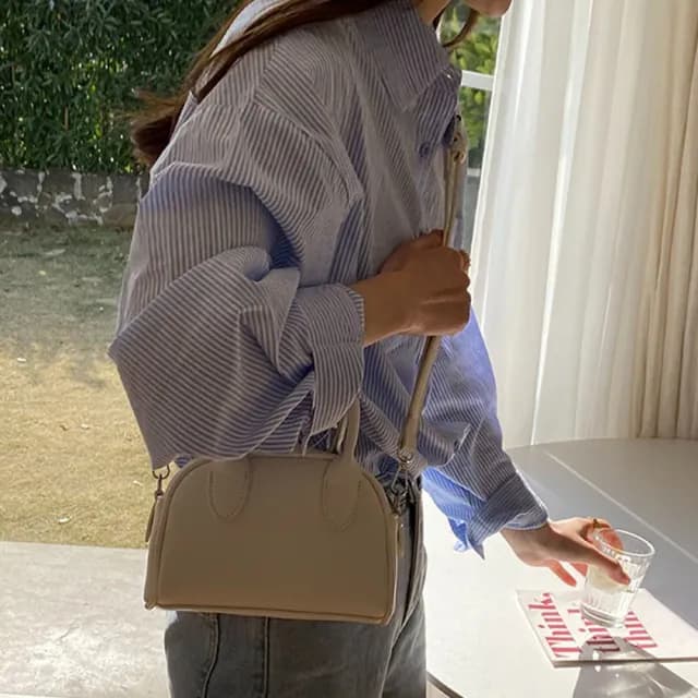 【LEEHER】保齡球包/波士頓包/手提包/斜背包/小方包/包包/生日禮物/可愛百搭/粉色包包/白色包包