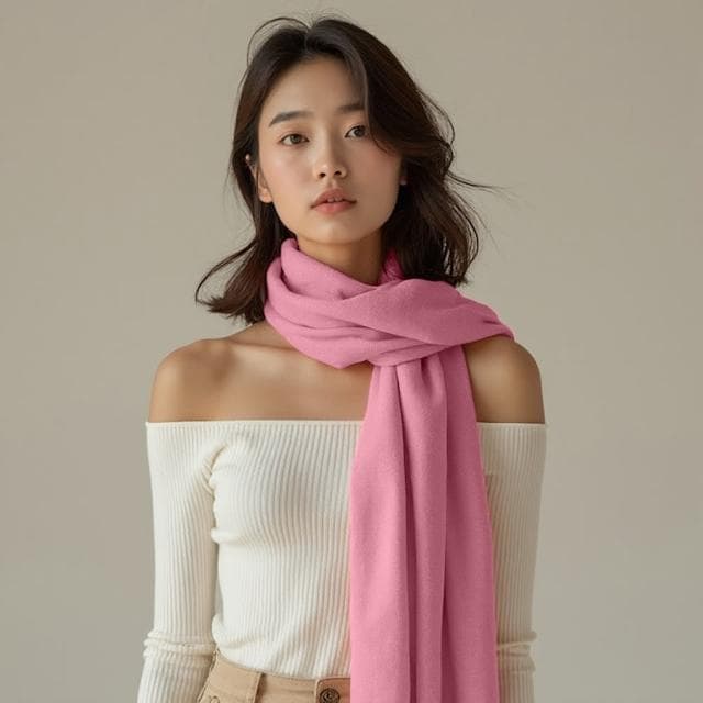 【Nature My Body】純色MUFFLER系列 Cashmere  Muffler 山羊絨披肩(印度喀什米爾輕薄圍巾)