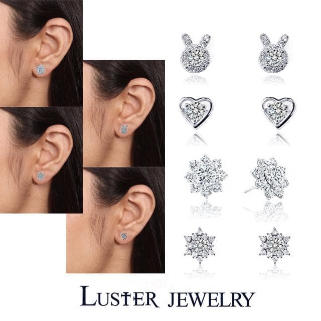 【Luster】618限定!30分 D/VS 培育鑽 純銀 鑽石耳環-任選(培育鑽石X2總重0.60ct)