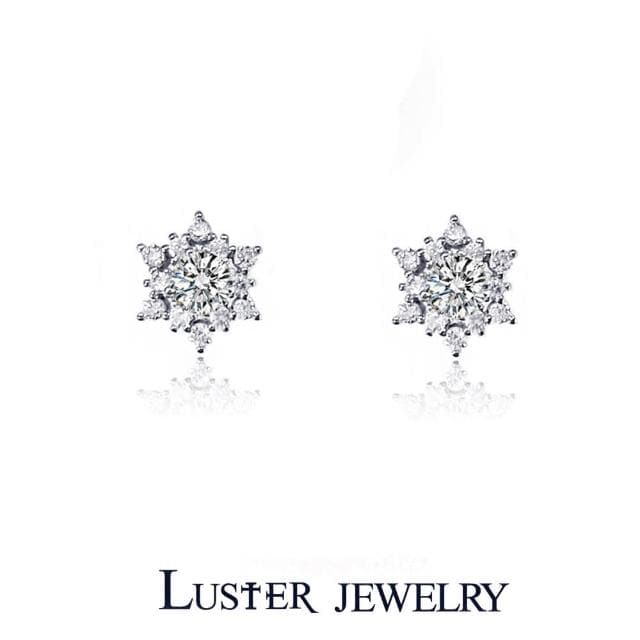 【Luster】618限定!30分 D/VS 培育鑽 純銀 鑽石耳環-任選(培育鑽石X2總重0.60ct)